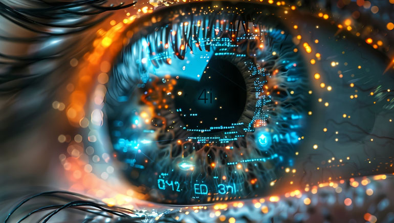 AI տեխնոլոգիա՝ արտացոլված մարդու աչքում